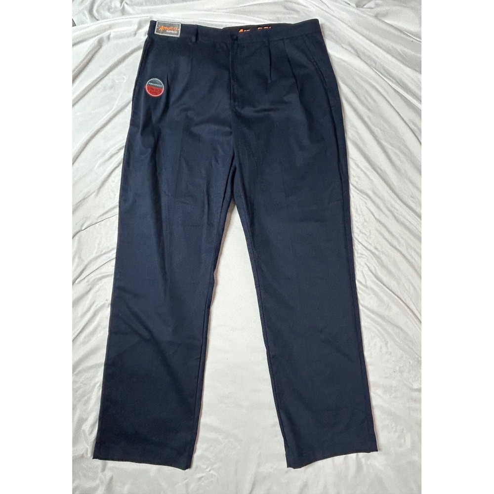 NWT Architect Active Flex Mens Navy Blue Pleated Stretch Pants 38x34 Classic Fit